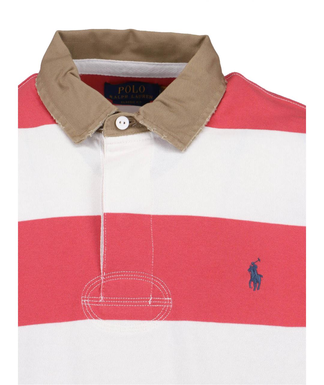 POLO RALPH LAUREN Мульти хлопковое поло с длинным рукавом, фото 3