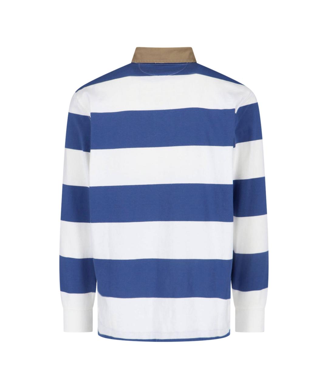 POLO RALPH LAUREN Синее поло с длинным рукавом, фото 2