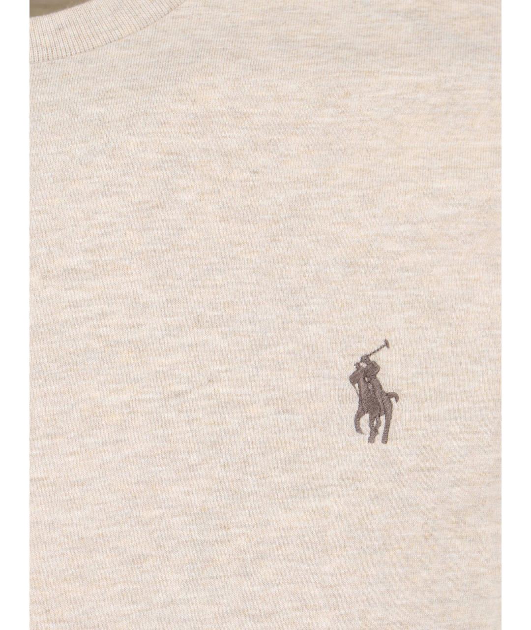 POLO RALPH LAUREN Серая хлопковая футболка, фото 3