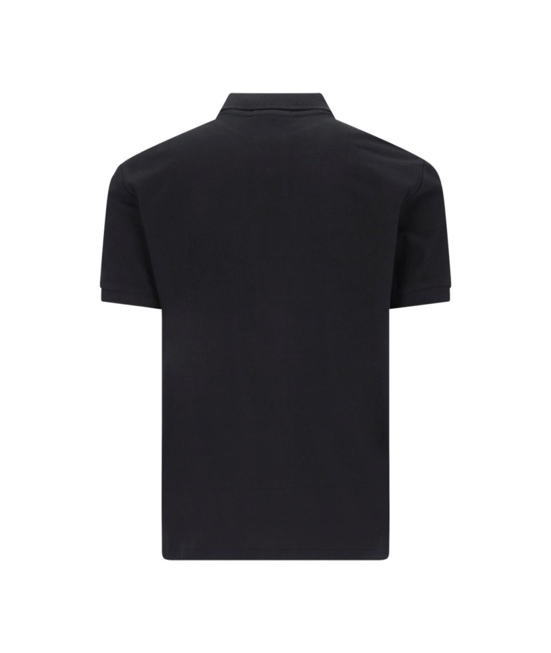 POLO RALPH LAUREN Черное хлопковое поло с коротким рукавом, фото 2