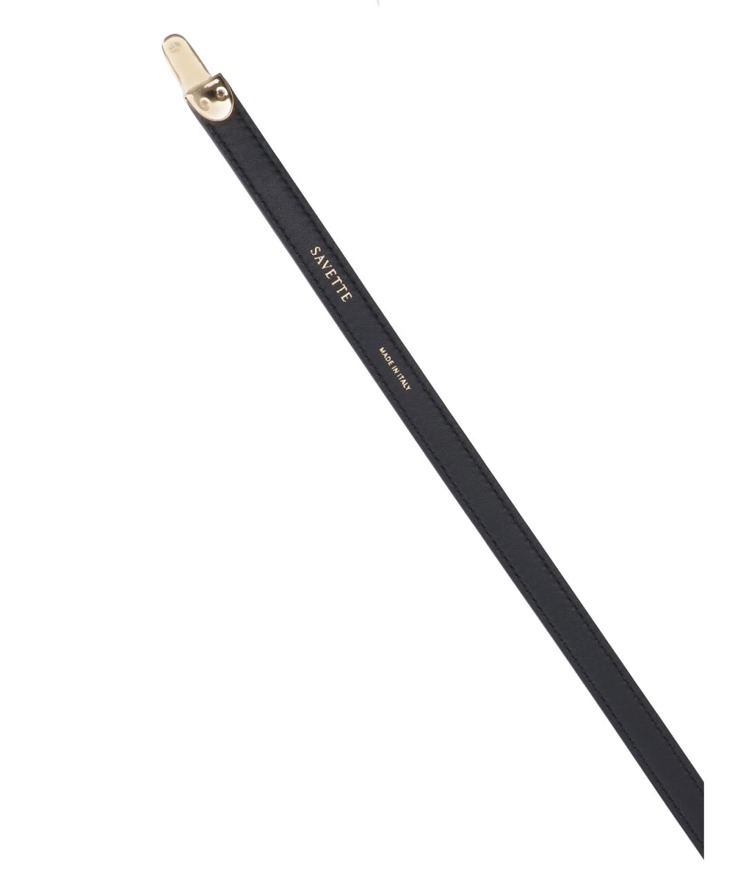 Savette Черный кожаный ремень, фото 3