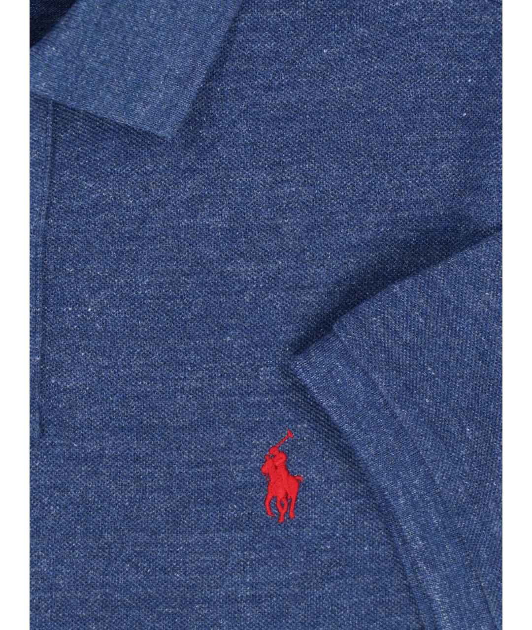 POLO RALPH LAUREN Синее поло с коротким рукавом, фото 3