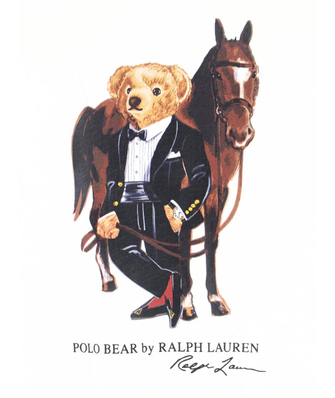 POLO RALPH LAUREN Белая хлопковая футболка, фото 3