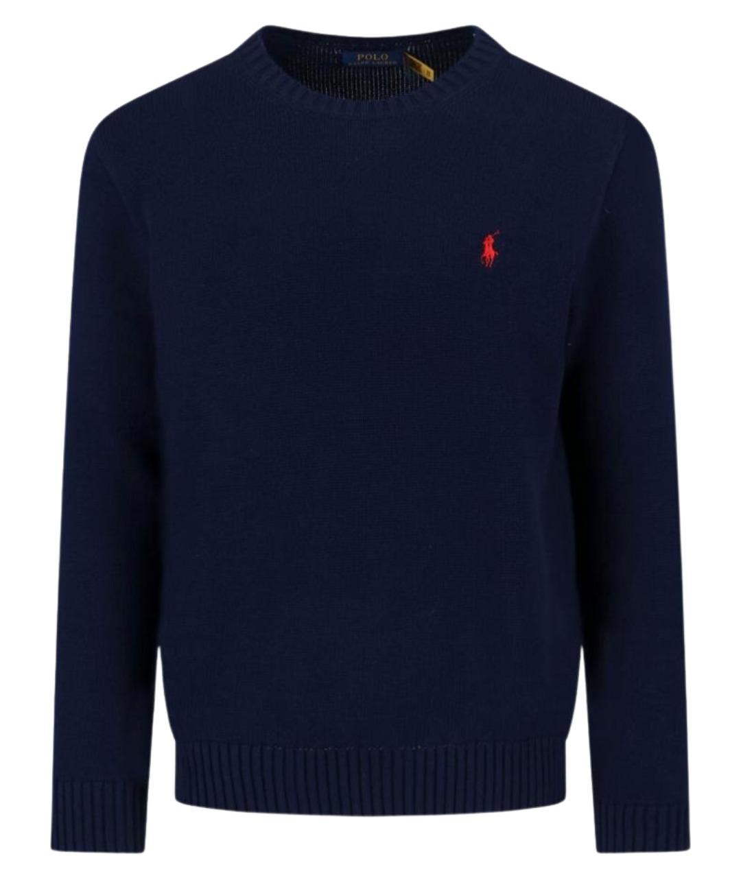 POLO RALPH LAUREN Синий хлопковый джемпер / свитер, фото 1