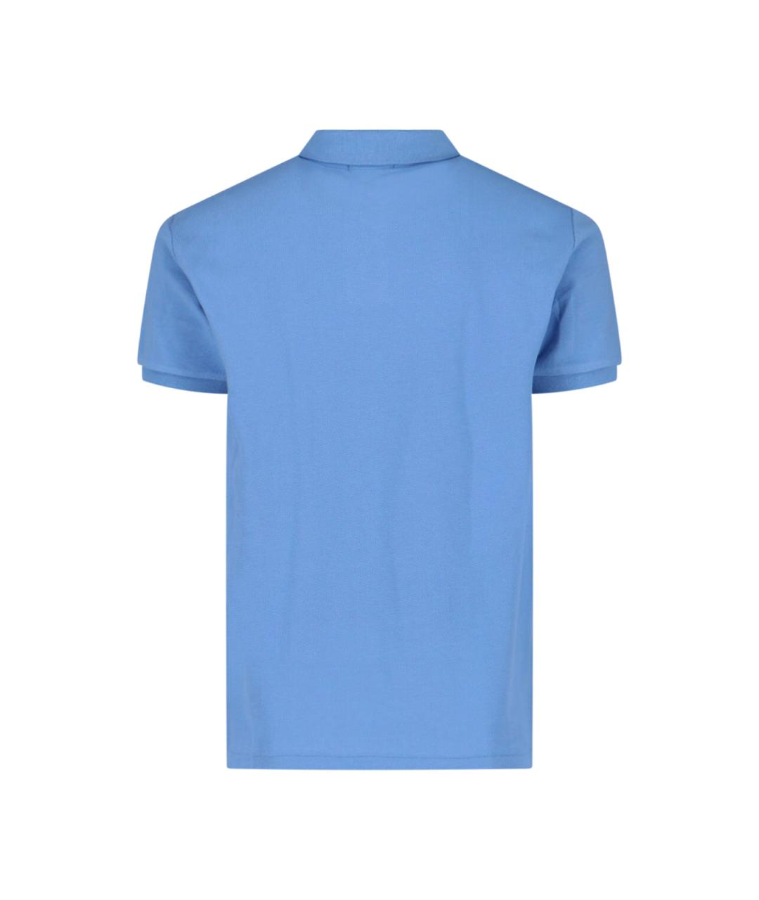 POLO RALPH LAUREN Синее поло с коротким рукавом, фото 2