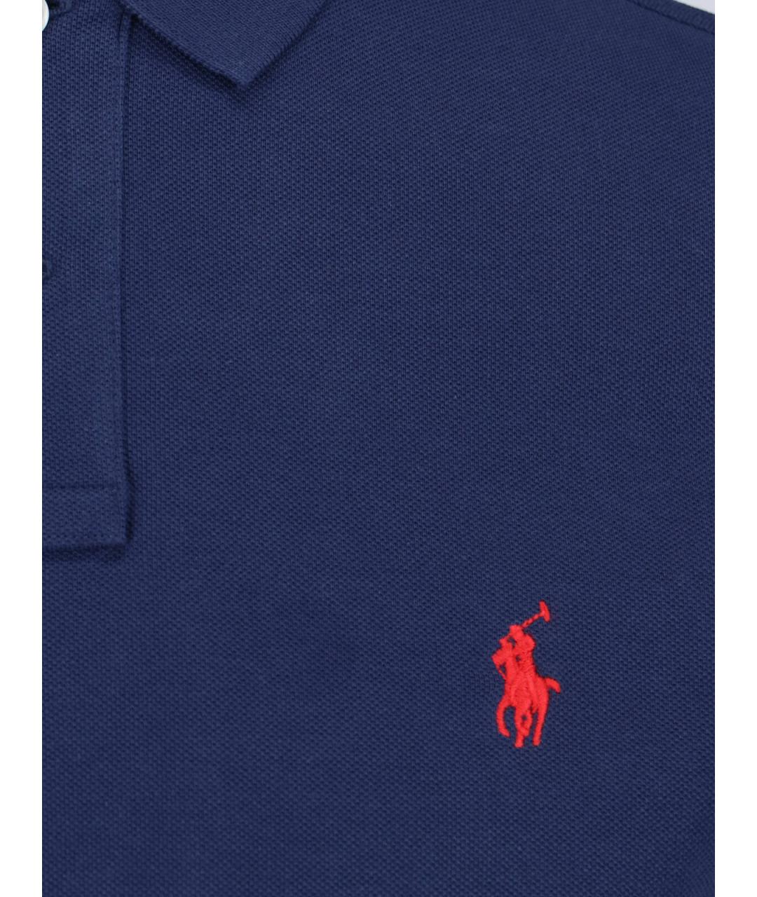 POLO RALPH LAUREN Синяя хлопковая футболка, фото 3