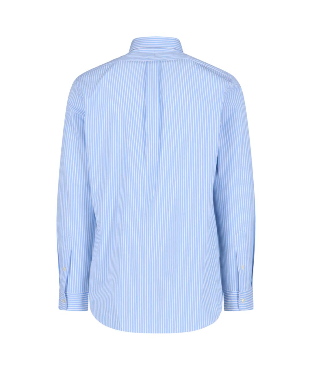 POLO RALPH LAUREN Голубая хлопковая кэжуал рубашка, фото 2