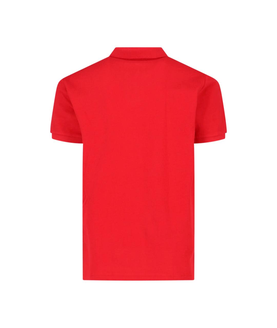 POLO RALPH LAUREN Красное хлопковое поло с коротким рукавом, фото 2