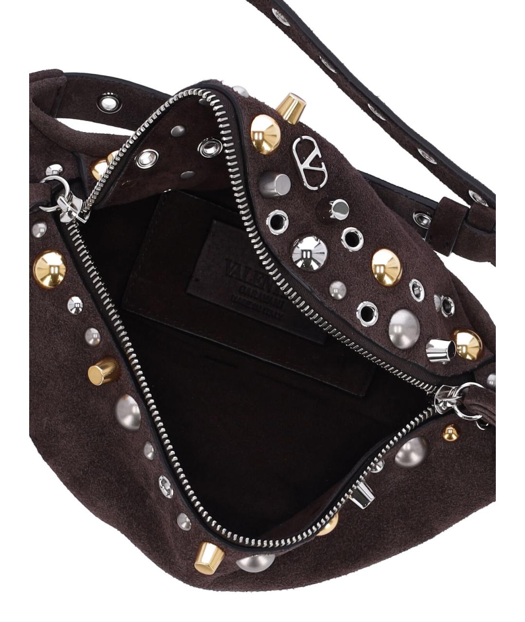 VALENTINO Коричневая замшевая поясная сумка, фото 4