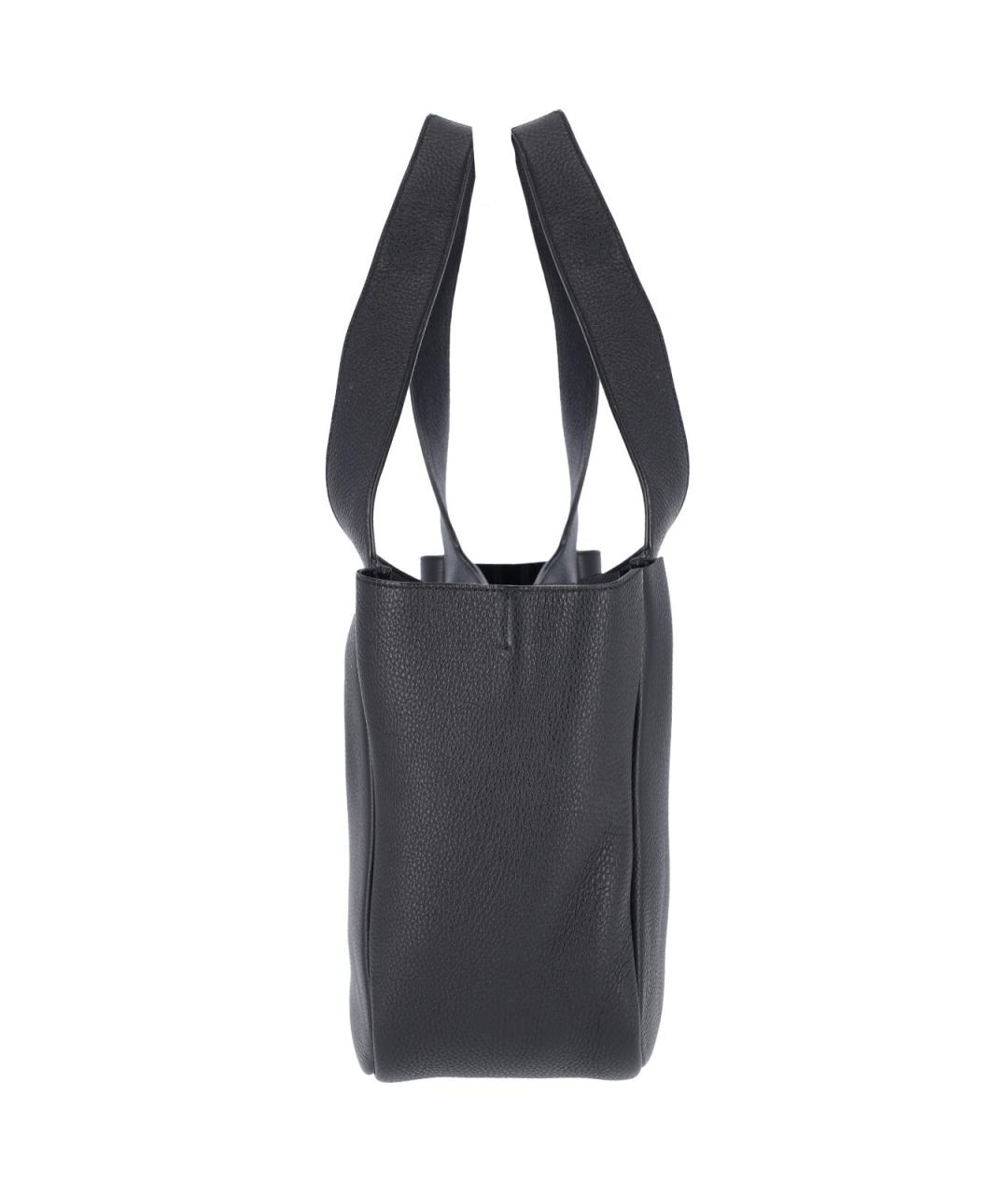 SAINT LAURENT Черная кожаная сумка тоут, фото 5