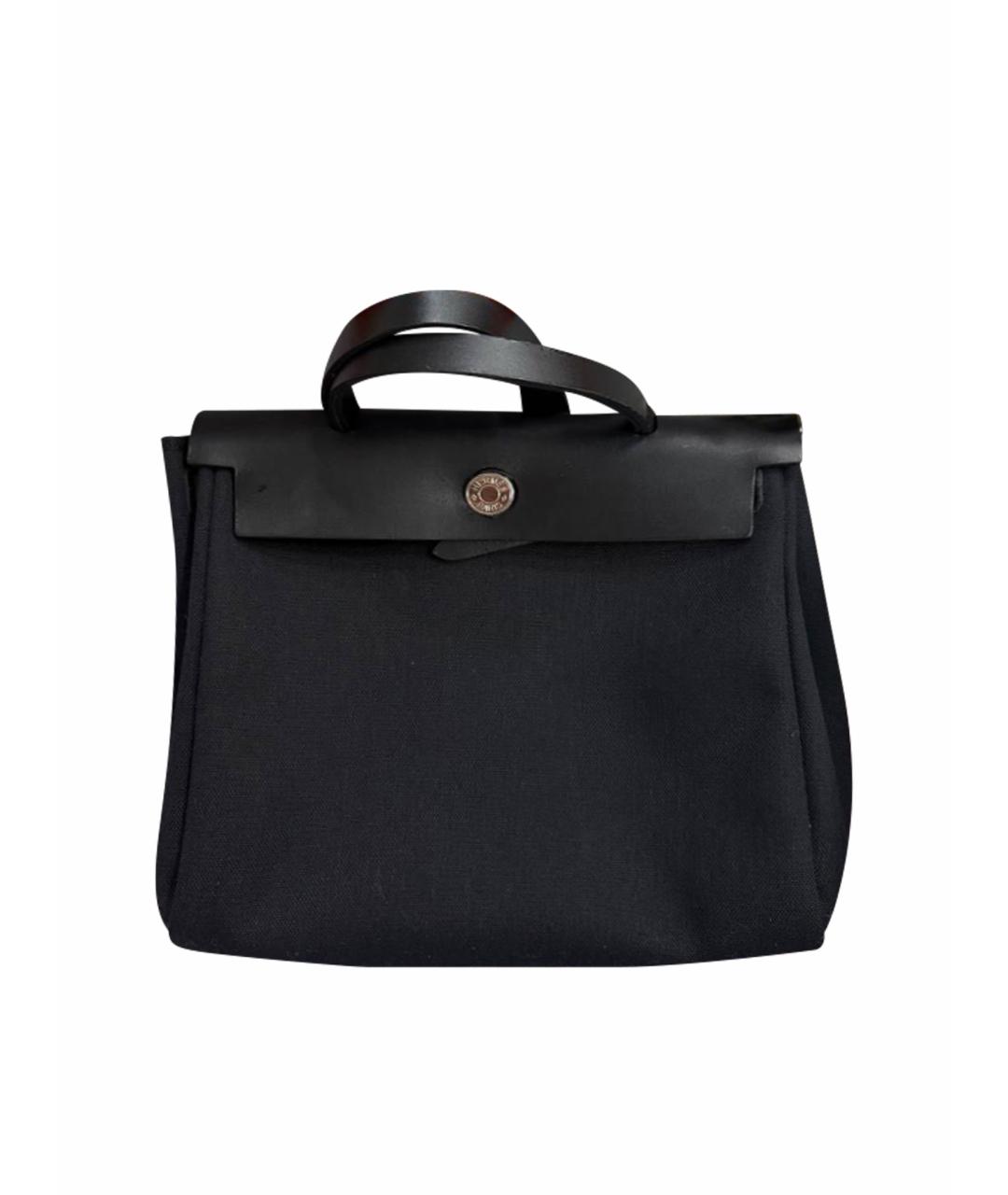 HERMES Черная тканевая сумка через плечо, фото 1