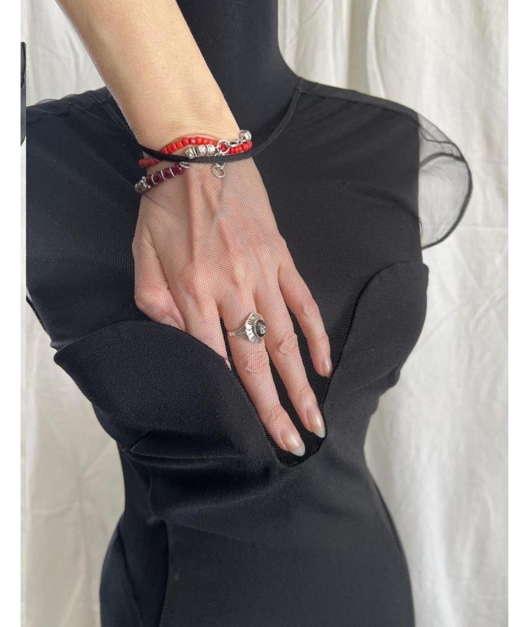 PINKO Черное сетчатое вечернее платье, фото 4