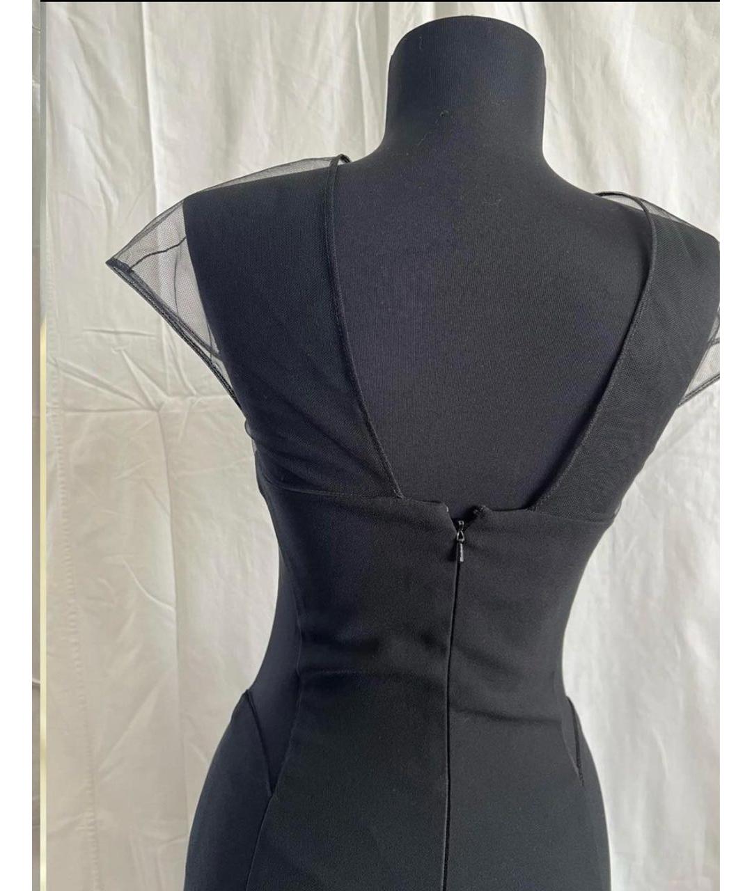 PINKO Черное сетчатое вечернее платье, фото 2