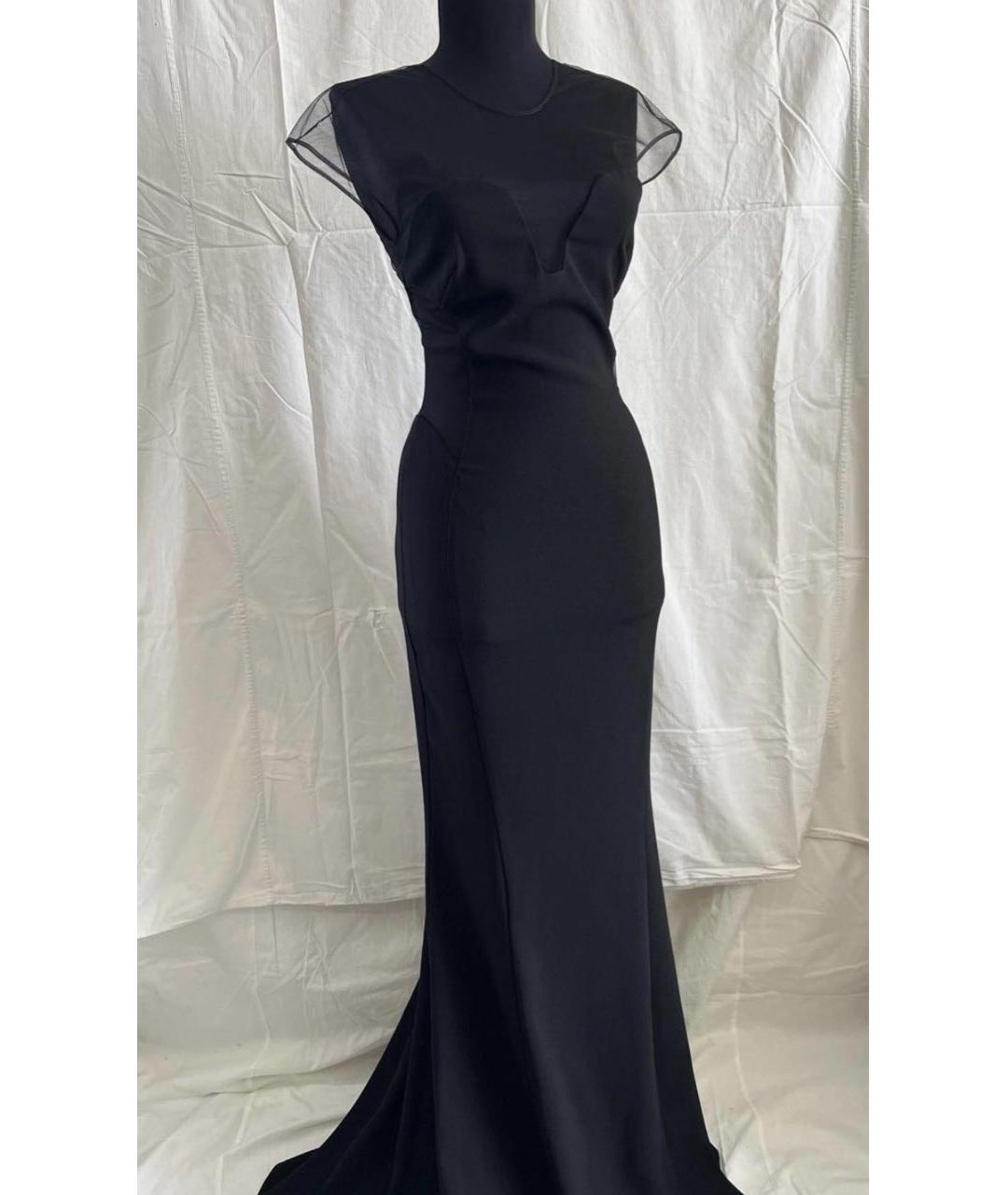 PINKO Черное сетчатое вечернее платье, фото 7