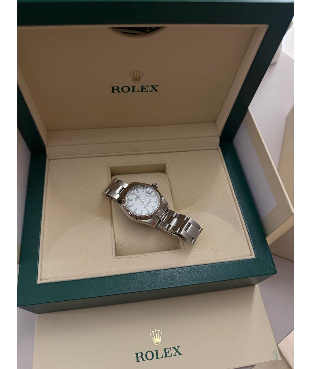 ROLEX Серебряные часы из белого золота, фото 4