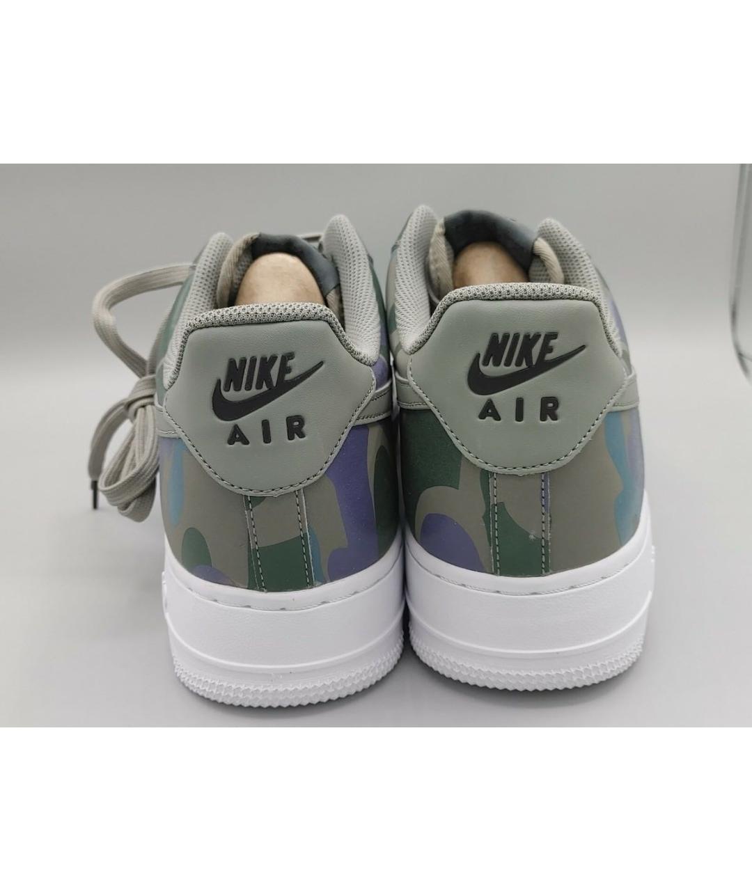 NIKE Серые кожаные низкие кроссовки / кеды, фото 7