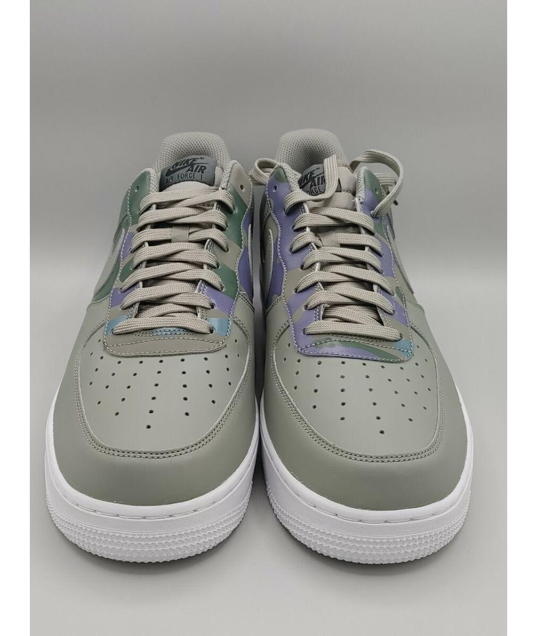 NIKE Серые кожаные низкие кроссовки / кеды, фото 6