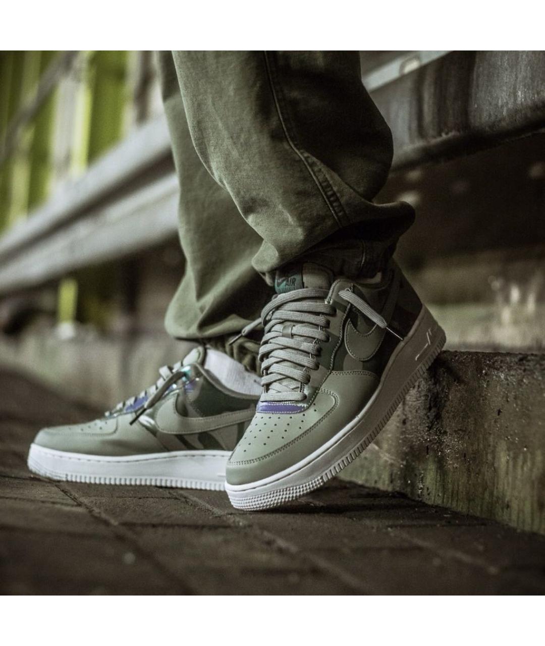 NIKE Серые кожаные низкие кроссовки / кеды, фото 8