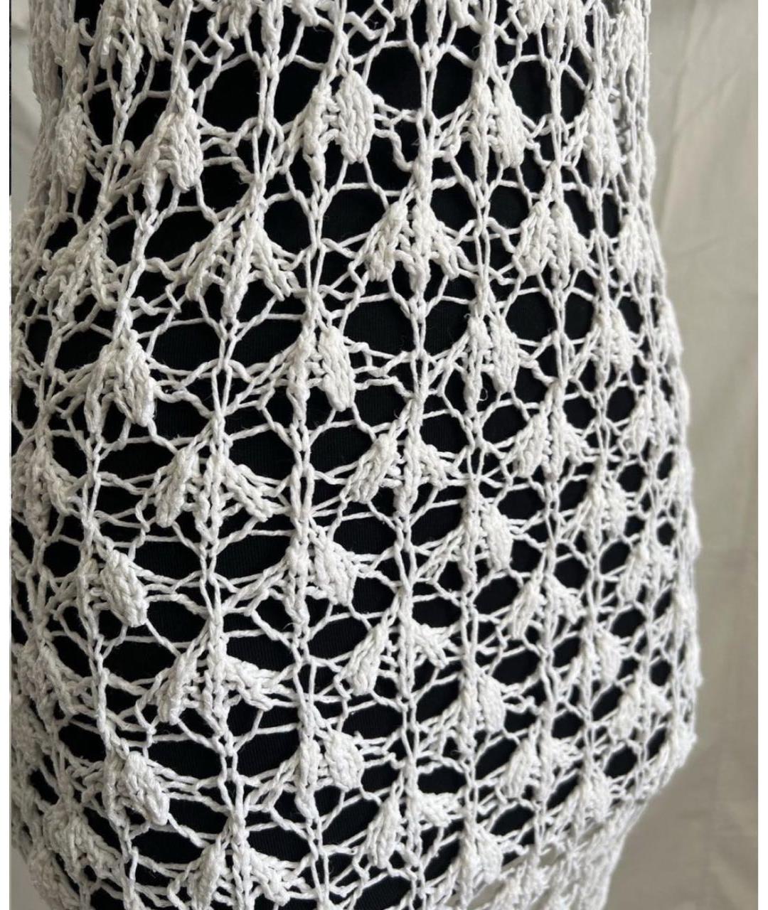 PINKO Белое хлопковое платье, фото 6