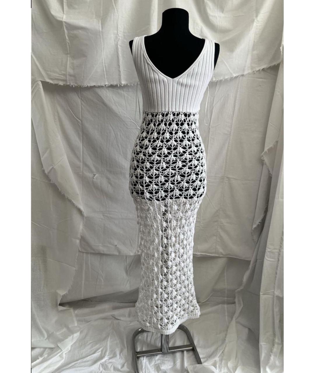 PINKO Белое хлопковое платье, фото 2