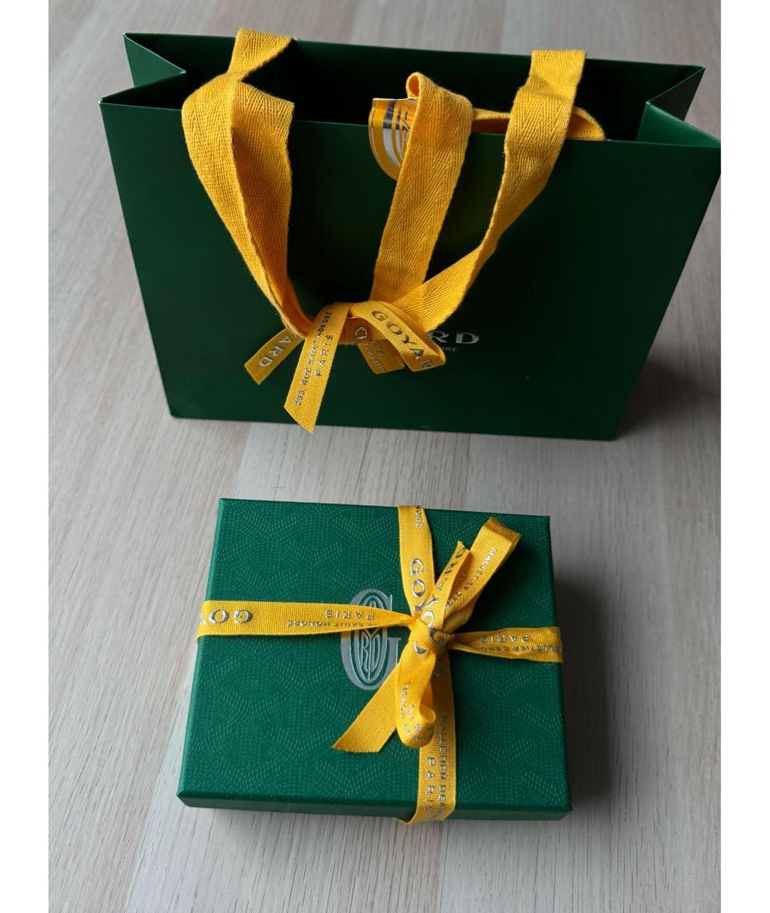 GOYARD Зеленый кожаный кардхолдер, фото 3