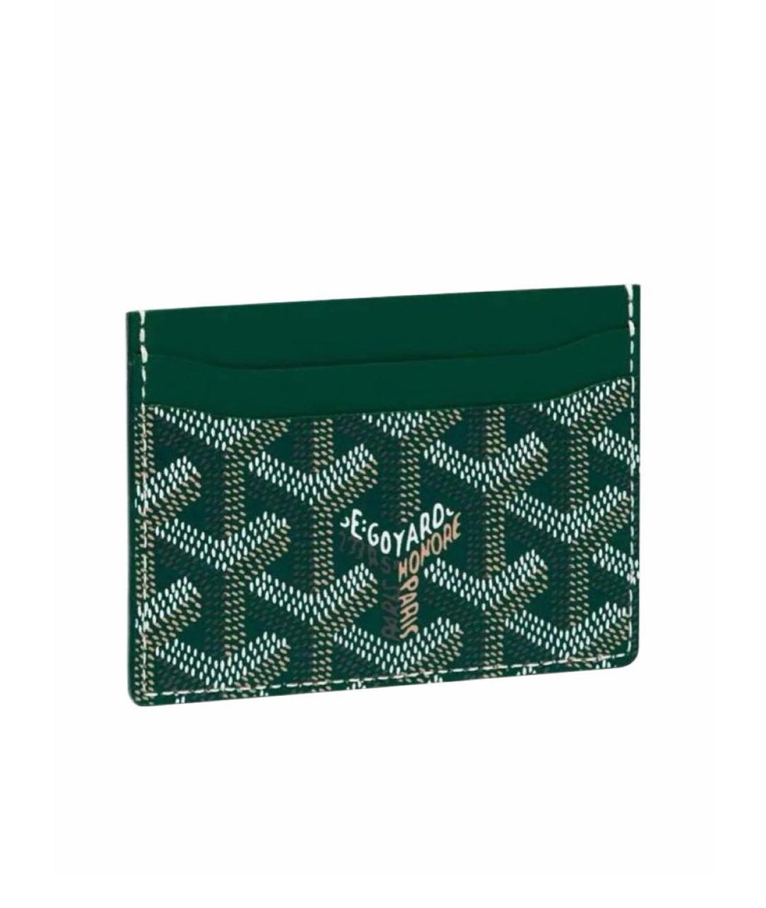 GOYARD Зеленый кожаный кардхолдер, фото 1