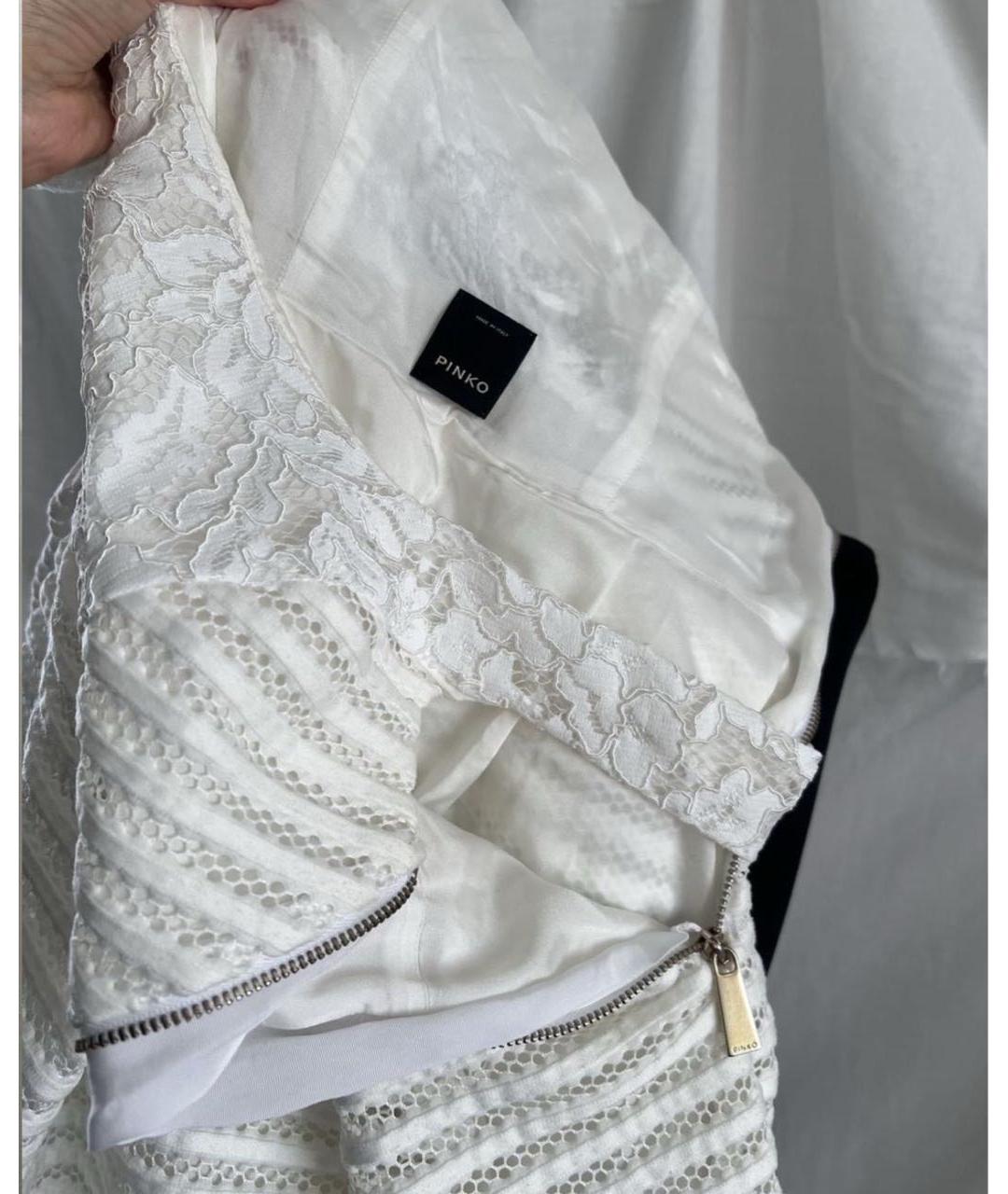 PINKO Белый ацетатный сарафан, фото 6