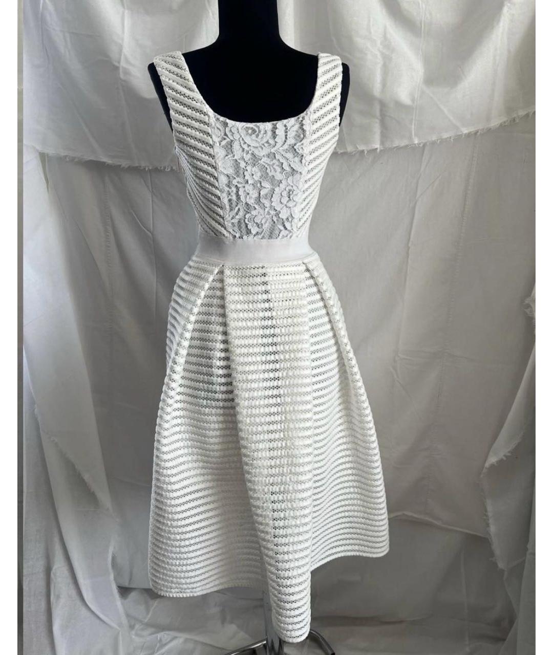 PINKO Белый ацетатный сарафан, фото 7