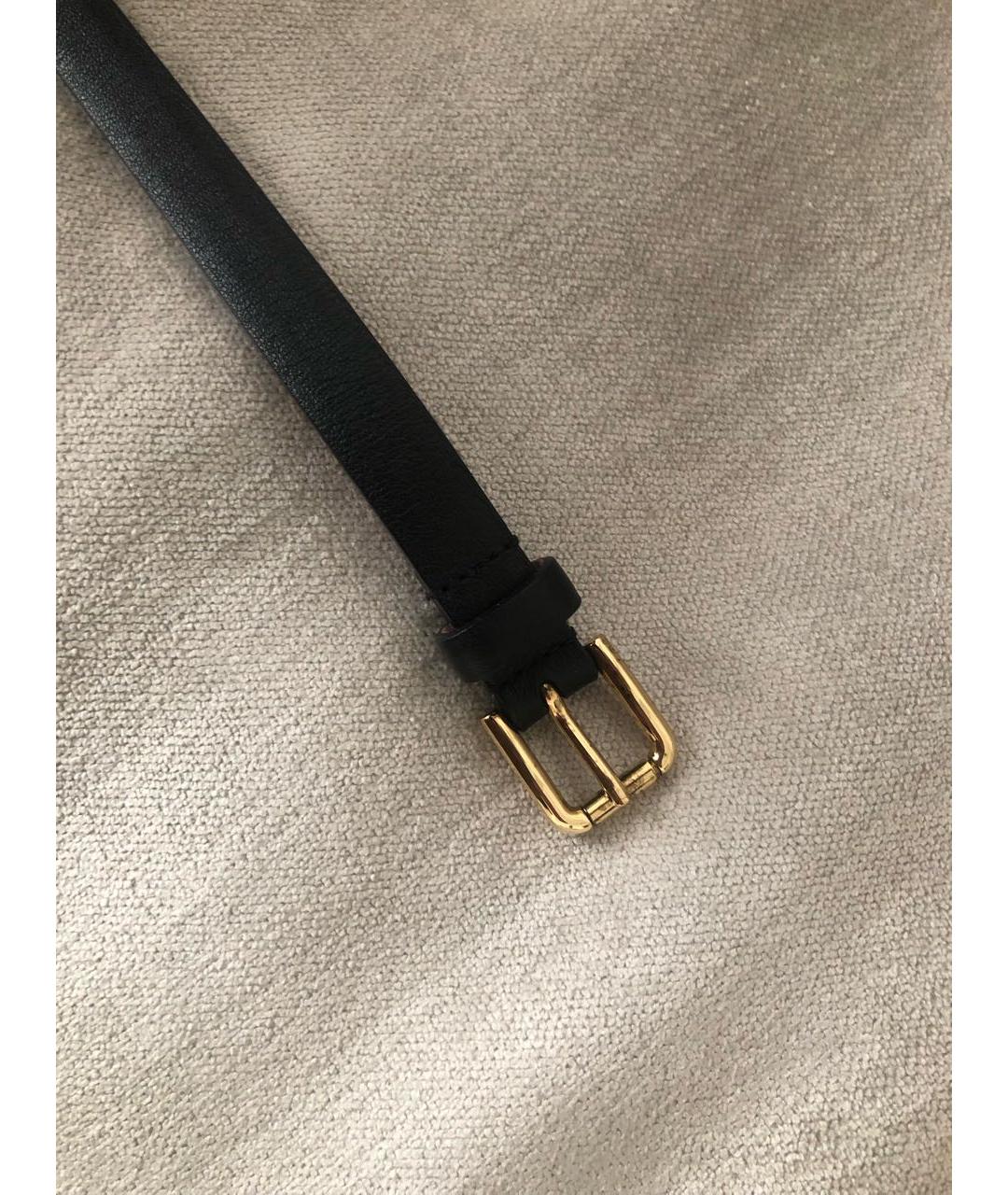 DOLCE&GABBANA Черный кожаный ремень, фото 2