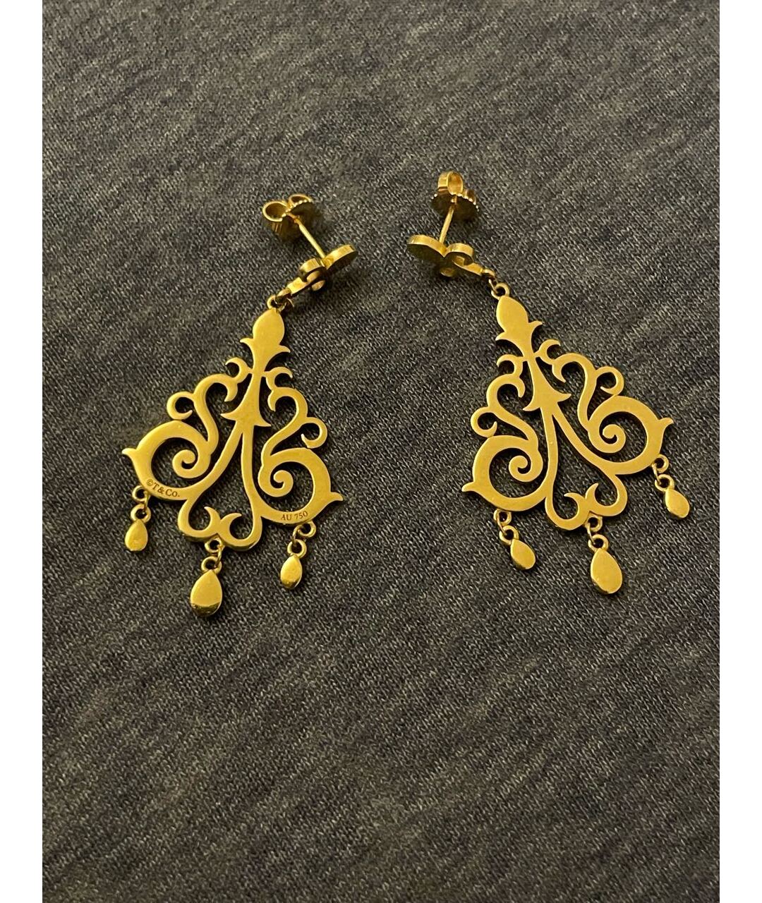 TIFFANY&CO Серьги из желтого золота, фото 2
