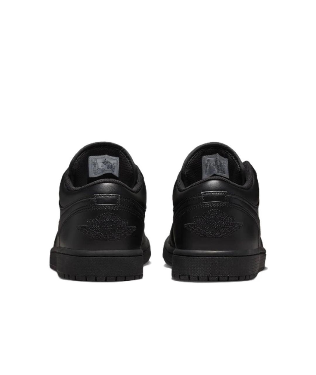 JORDAN Черные кожаные низкие кроссовки / кеды, фото 4