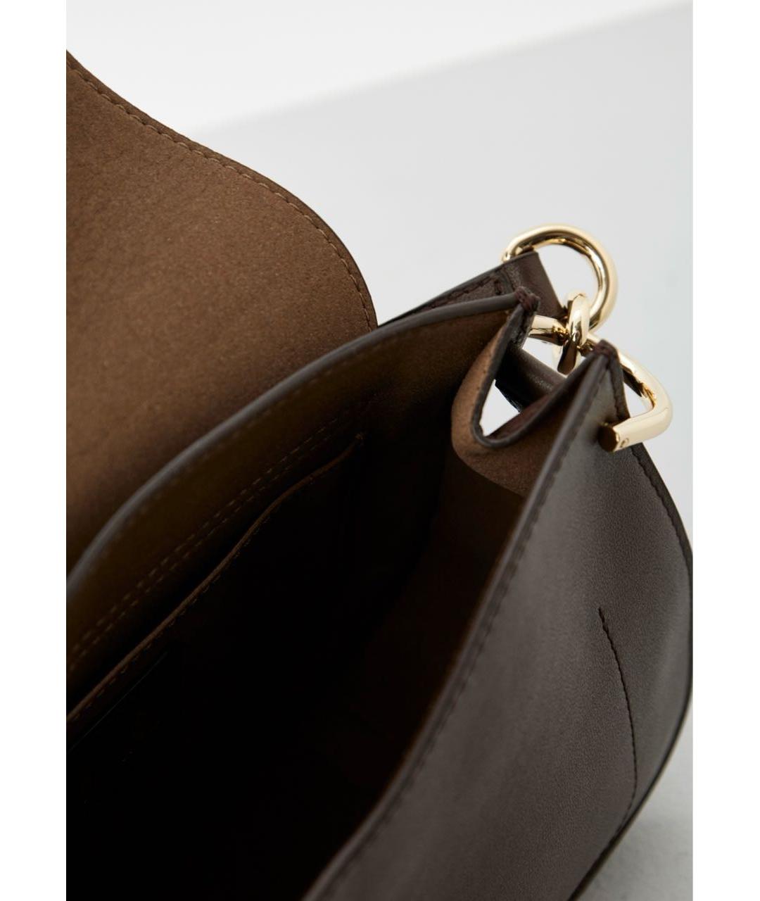 FURLA Коричневая кожаная сумка через плечо, фото 4