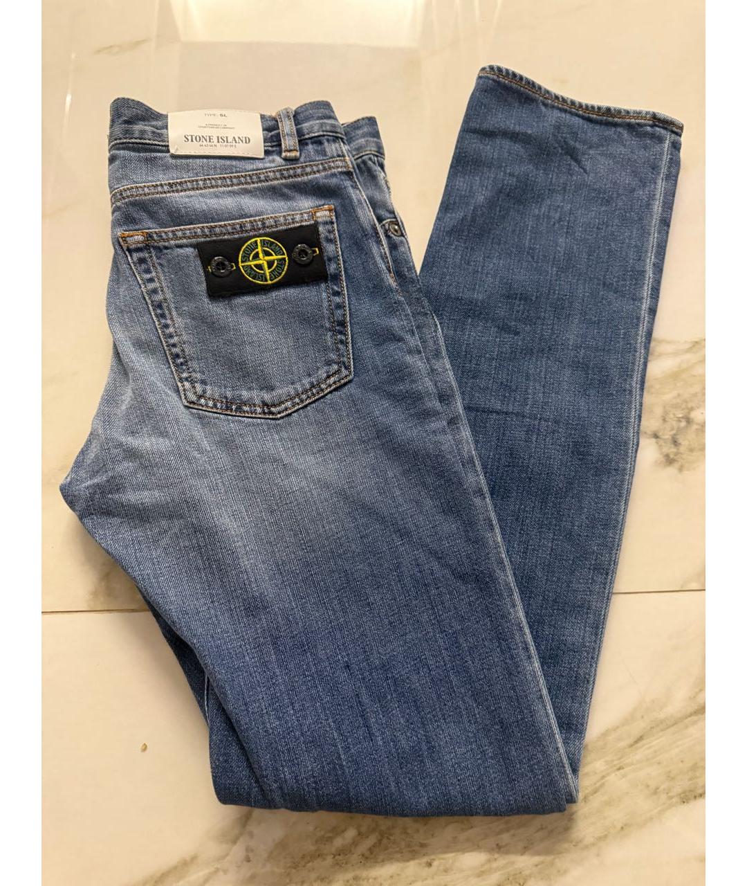 STONE ISLAND Синие хлопковые детские джинсы, фото 1