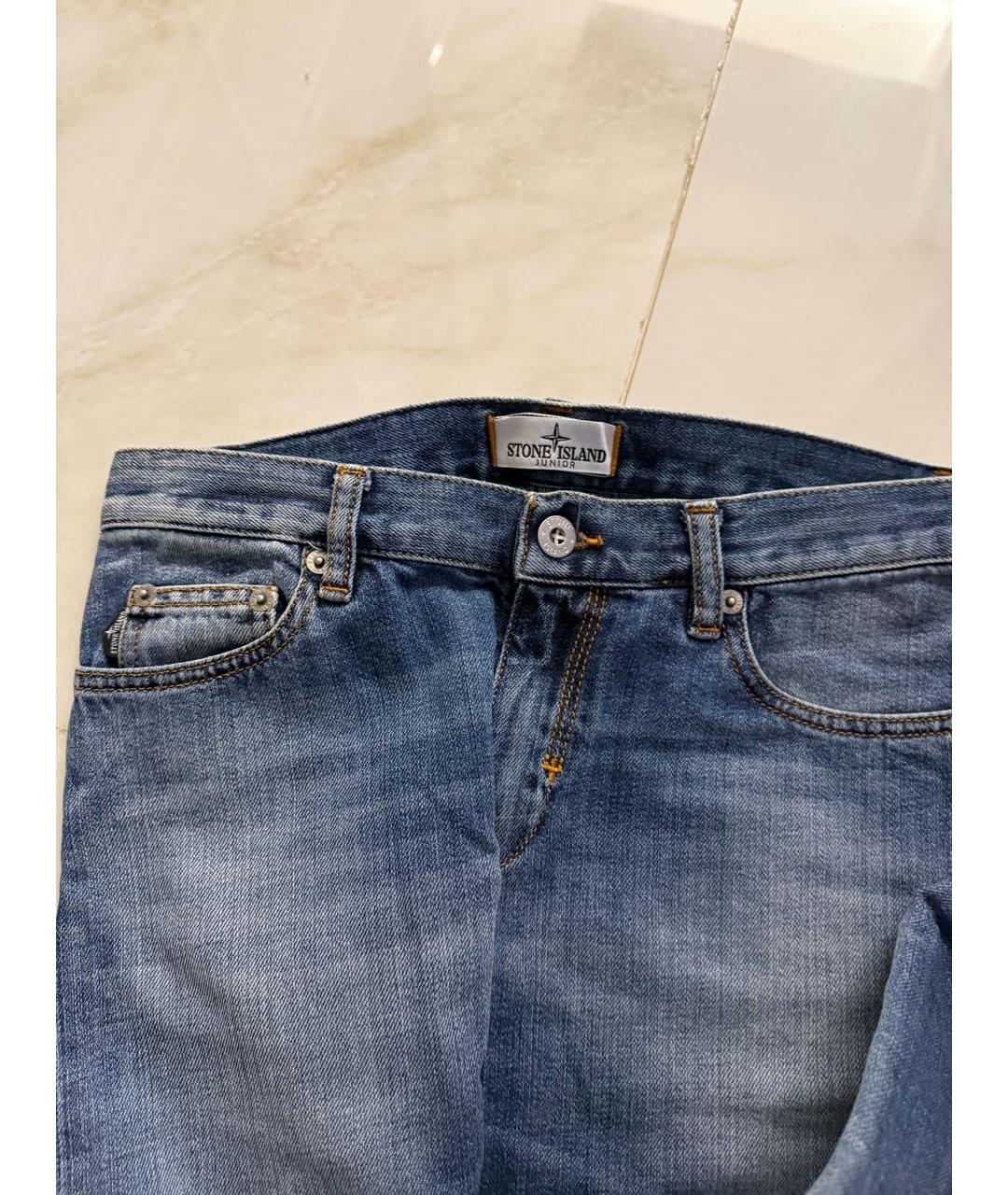 STONE ISLAND Синие хлопковые детские джинсы, фото 3
