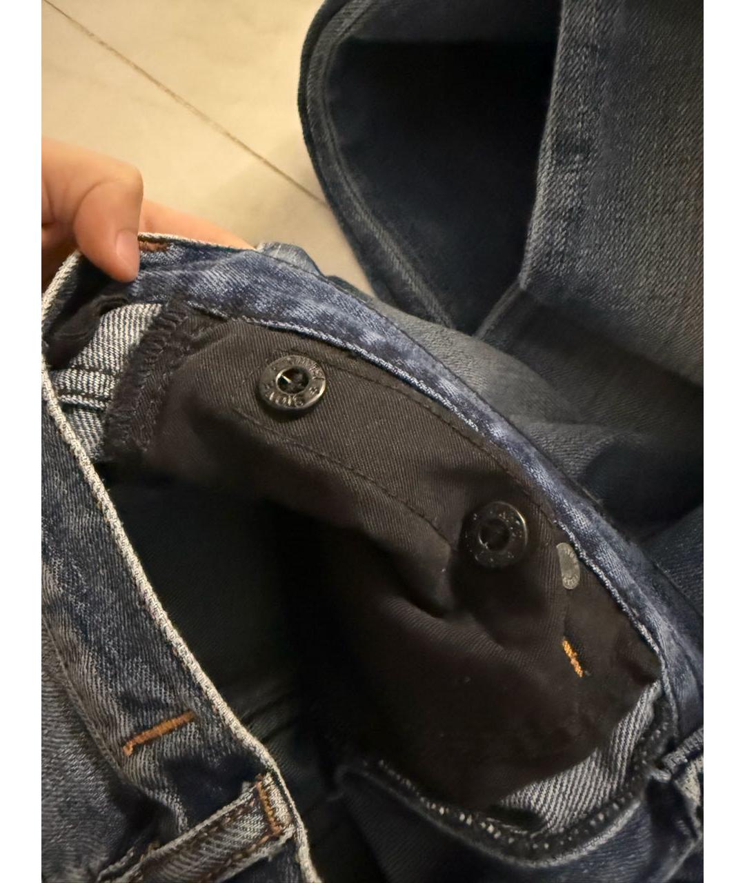 STONE ISLAND Синие хлопковые детские джинсы, фото 6