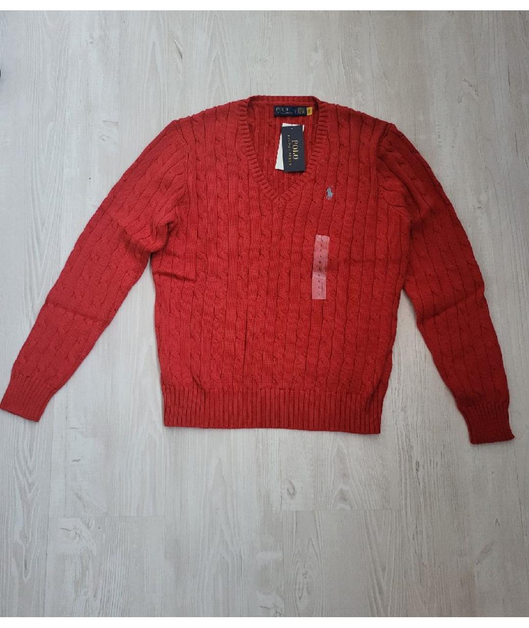 POLO RALPH LAUREN Красный хлопковый джемпер / свитер, фото 7