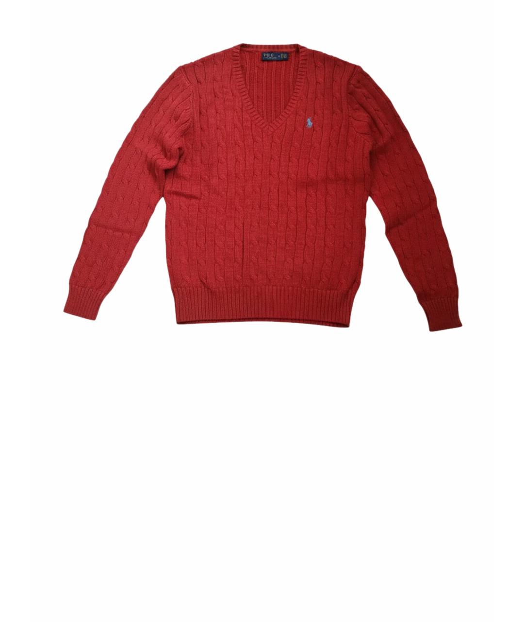 POLO RALPH LAUREN Красный хлопковый джемпер / свитер, фото 1