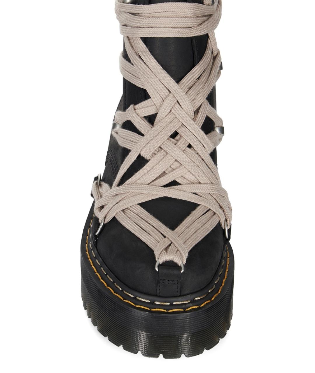 DR. MARTENS Черные кожаные высокие ботинки, фото 6