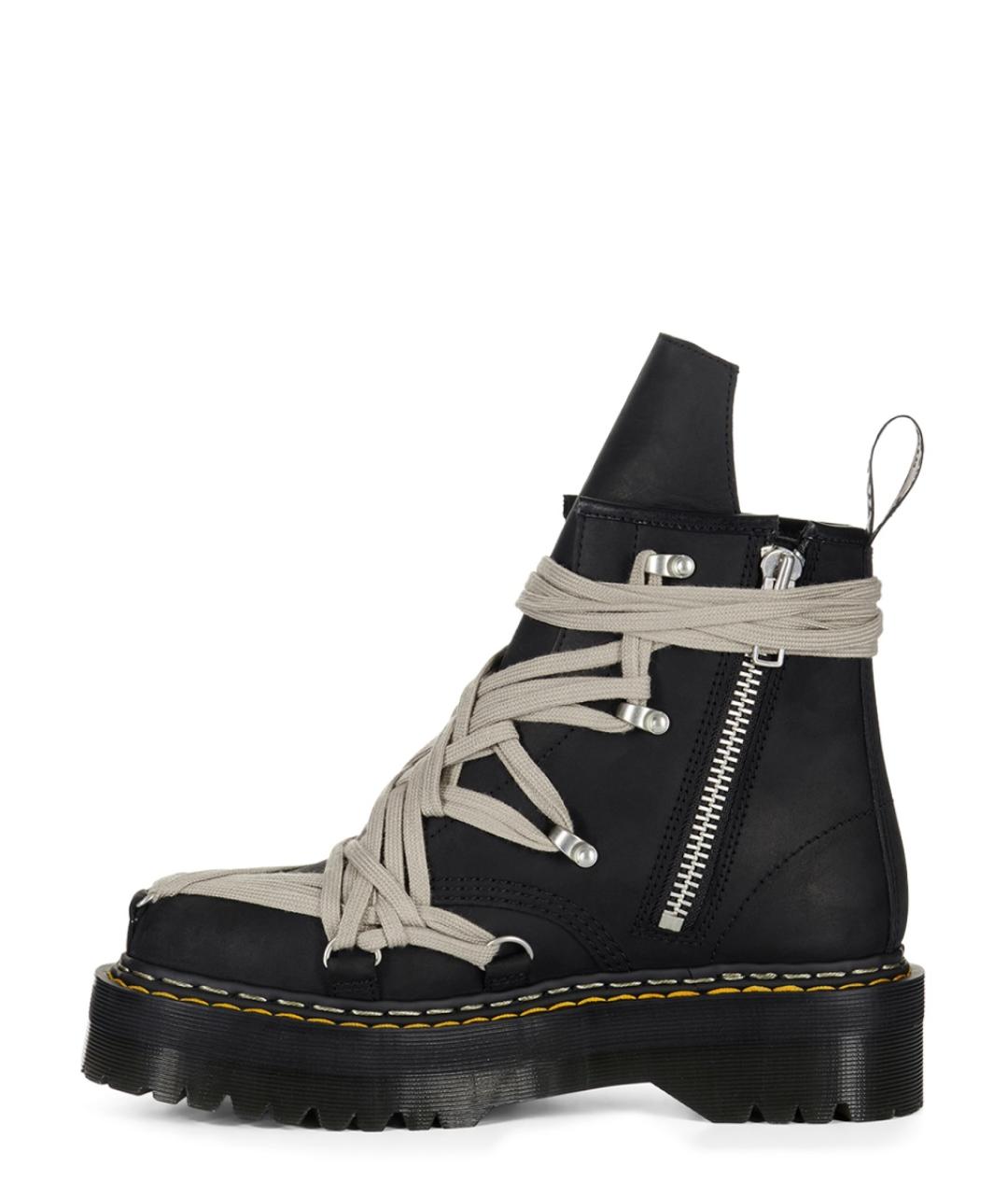 DR. MARTENS Черные кожаные высокие ботинки, фото 4