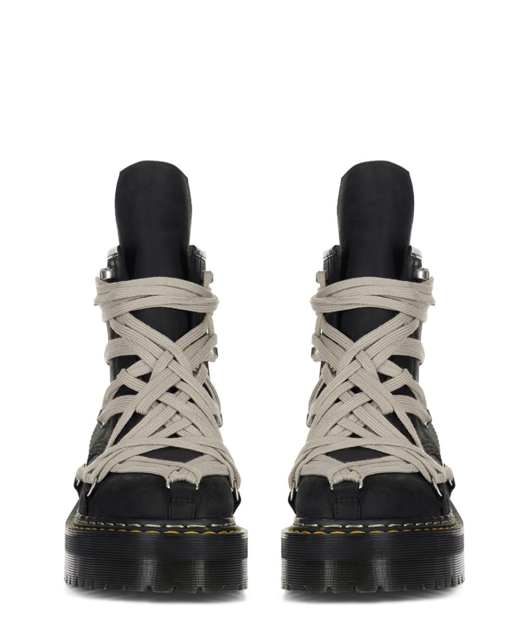 DR. MARTENS Черные кожаные высокие ботинки, фото 3