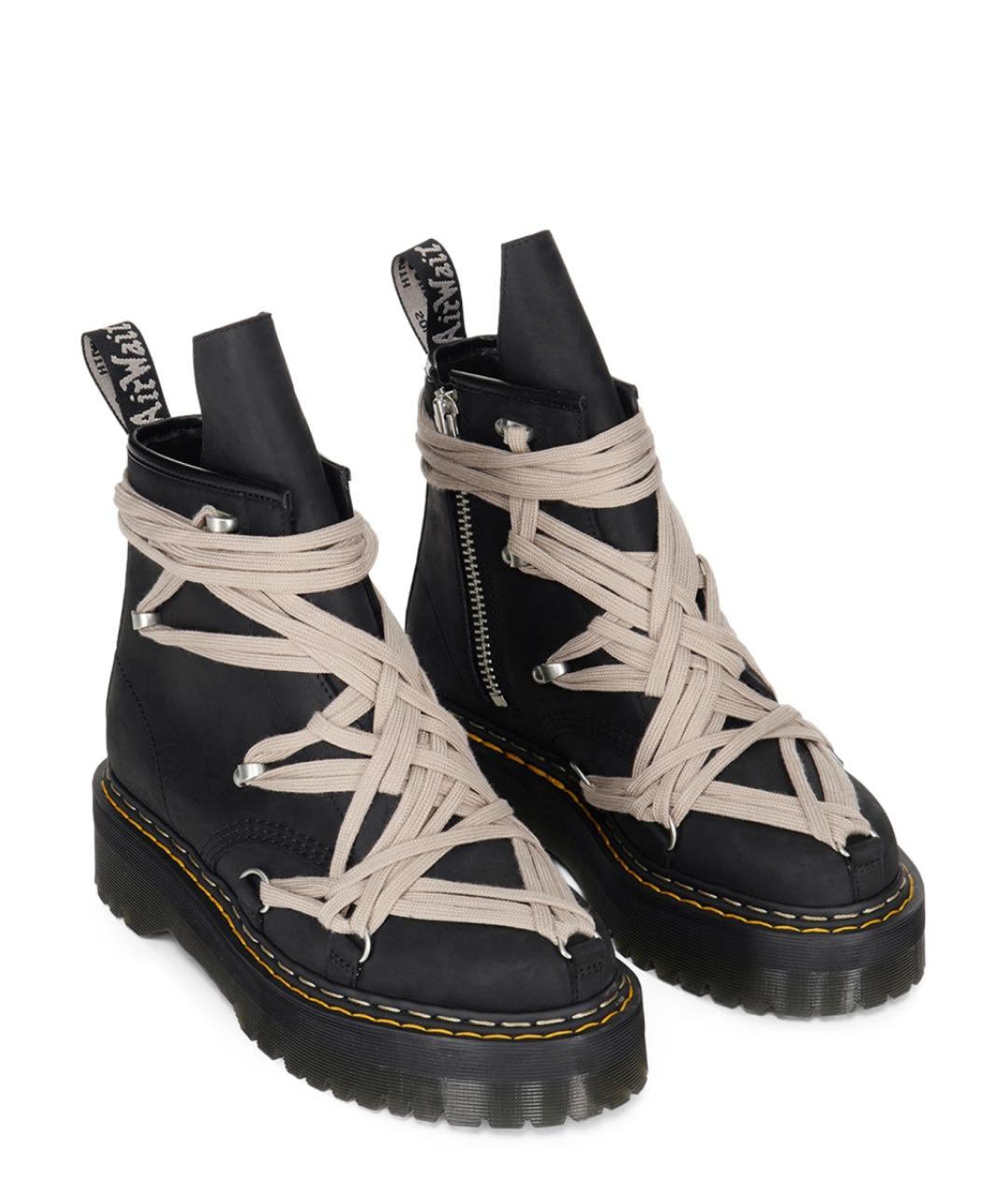 DR. MARTENS Черные кожаные высокие ботинки, фото 2