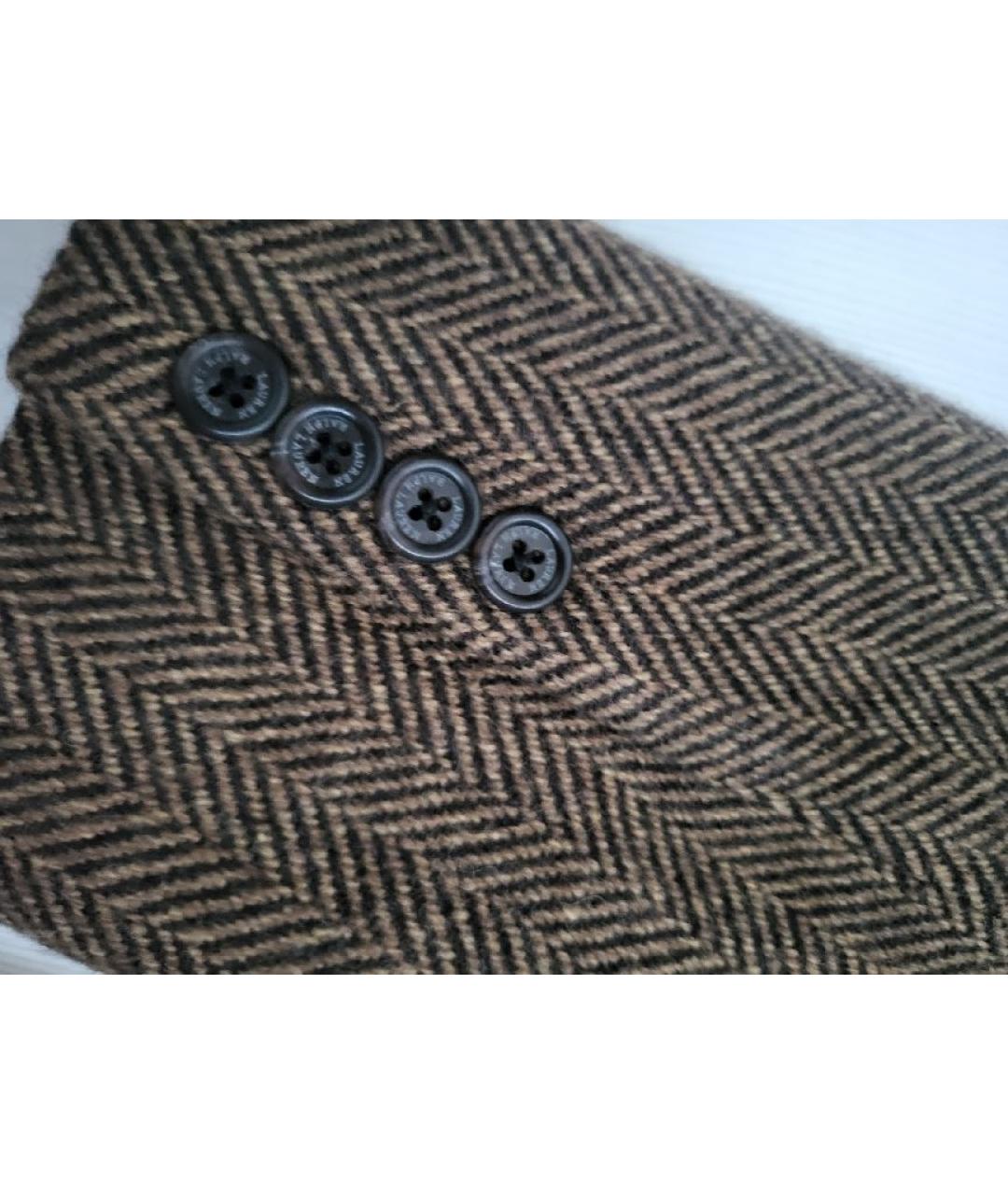 RALPH LAUREN Коричневый шерстяной жакет/пиджак, фото 7