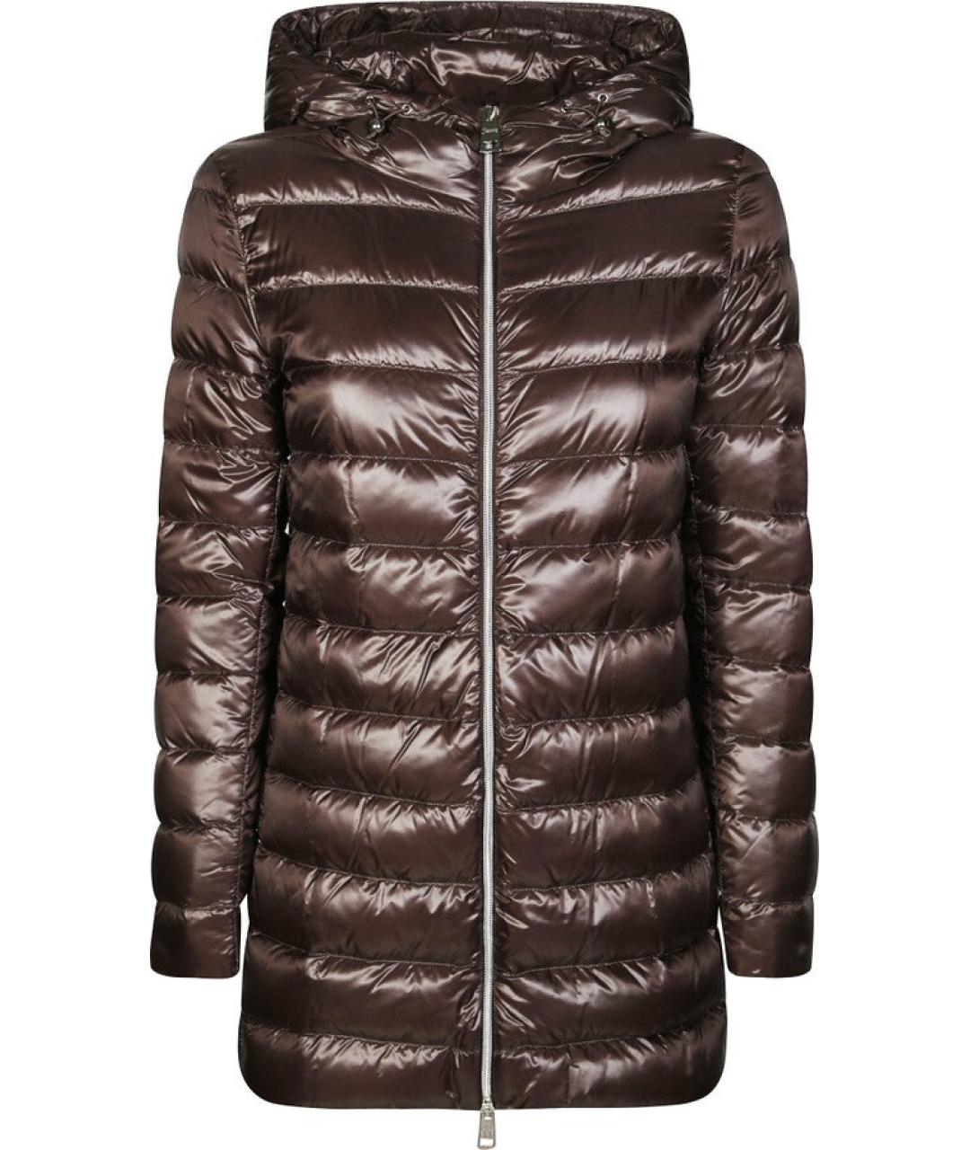 HERNO Коричневый полиамидовый пуховик, фото 1
