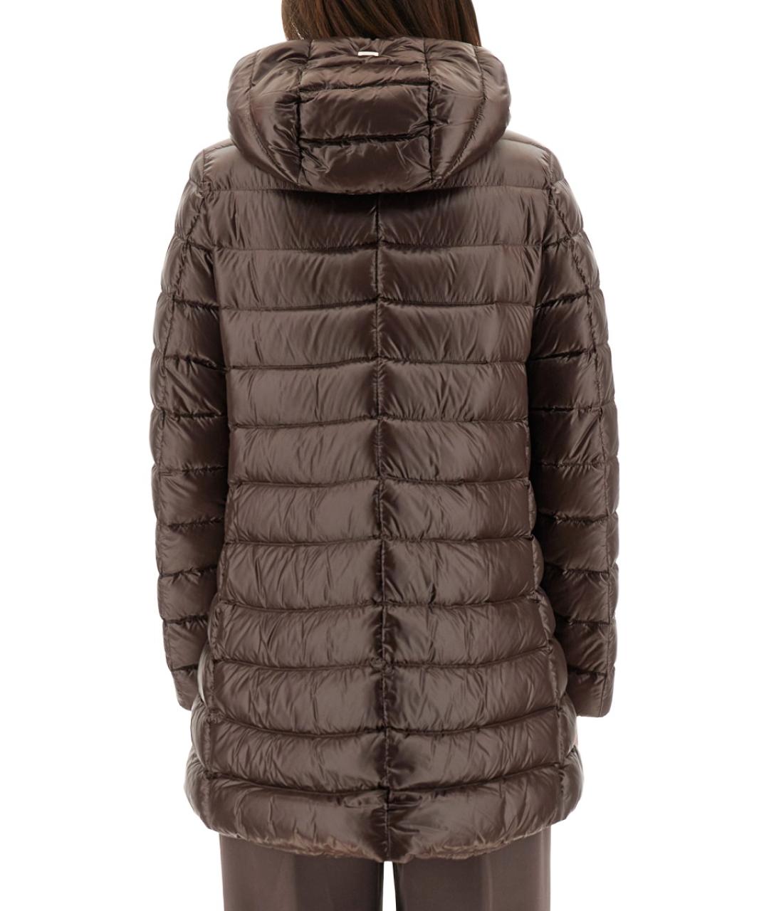 HERNO Коричневый полиамидовый пуховик, фото 4