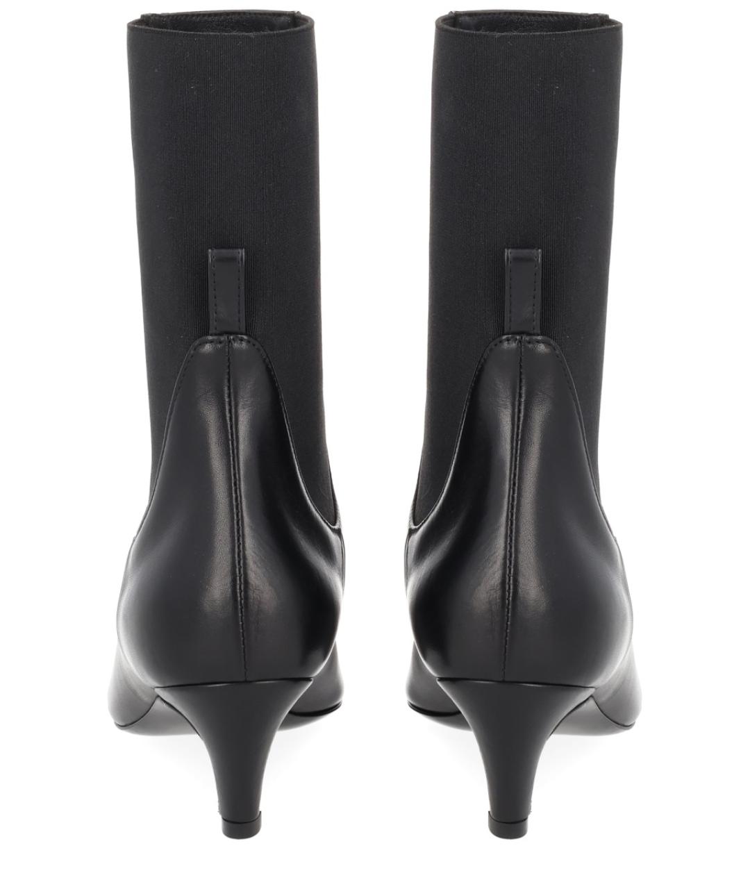 TOTEME Черные кожаные ботильоны, фото 4