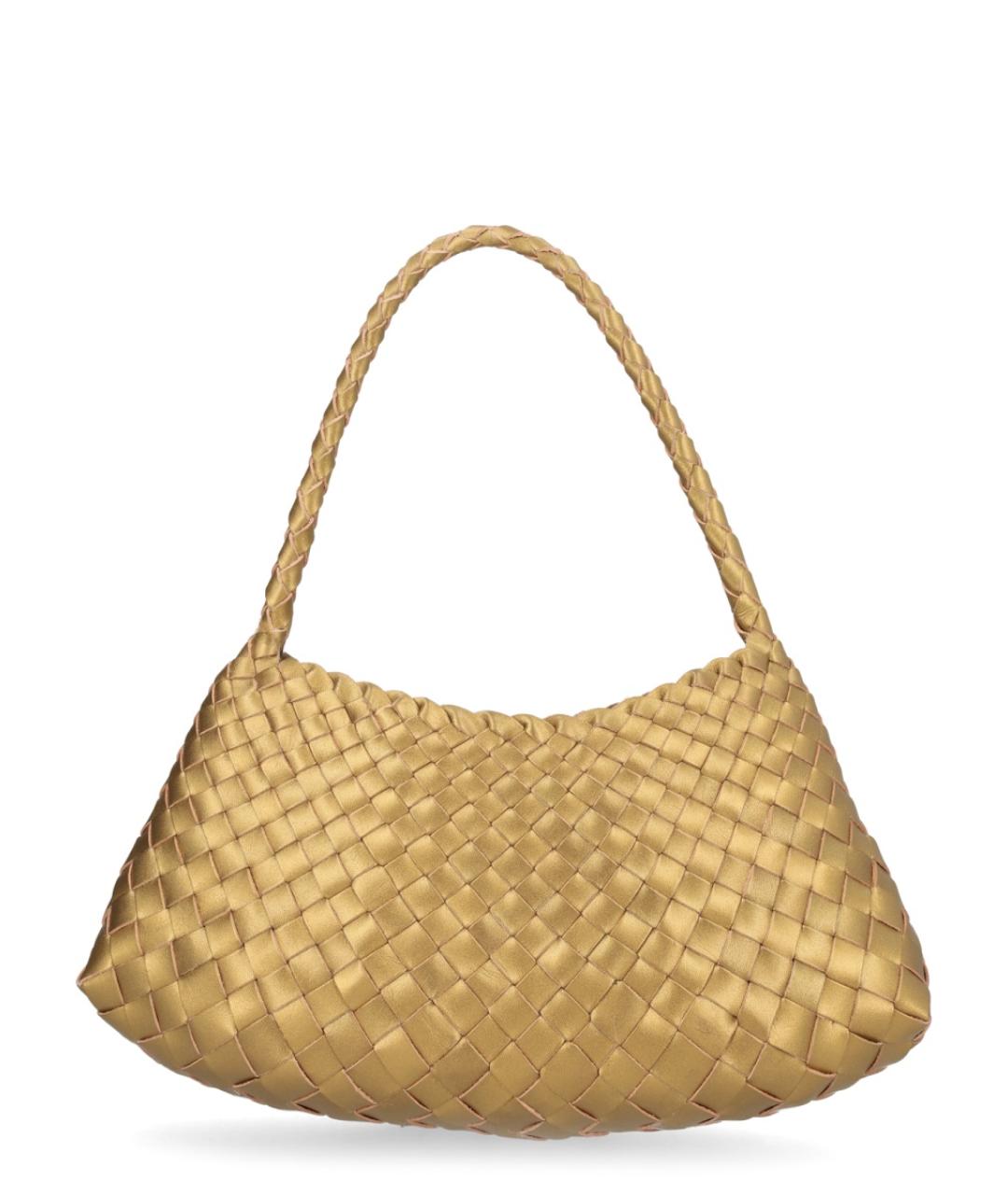 Dragon Diffusion Золотая кожаная сумка через плечо, фото 3