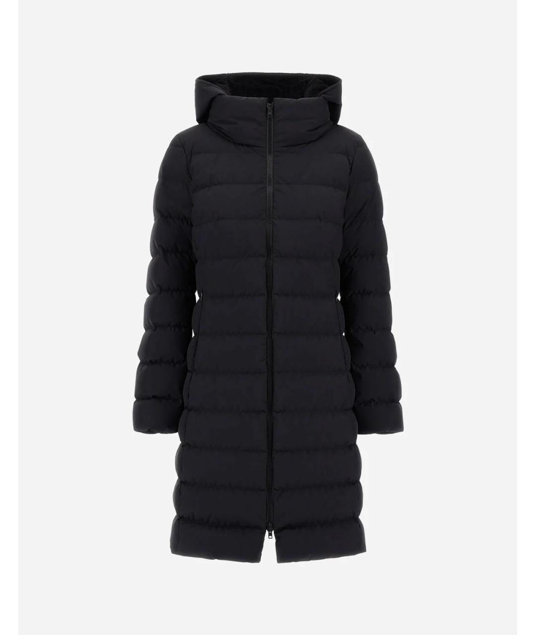 HERNO Черный полиэстеровый пуховик, фото 6
