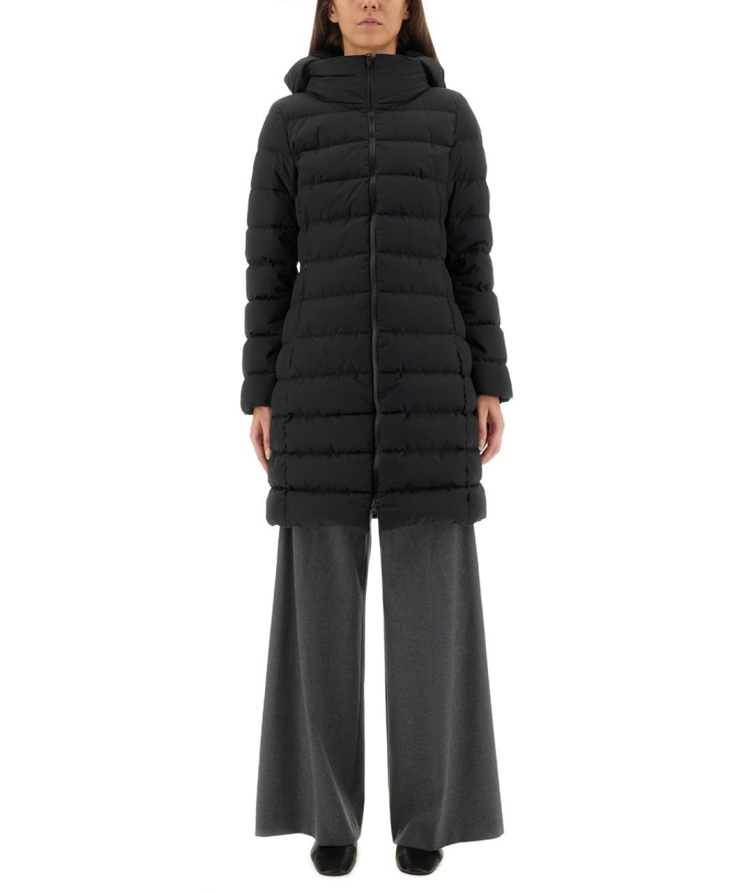 HERNO Черный полиэстеровый пуховик, фото 2