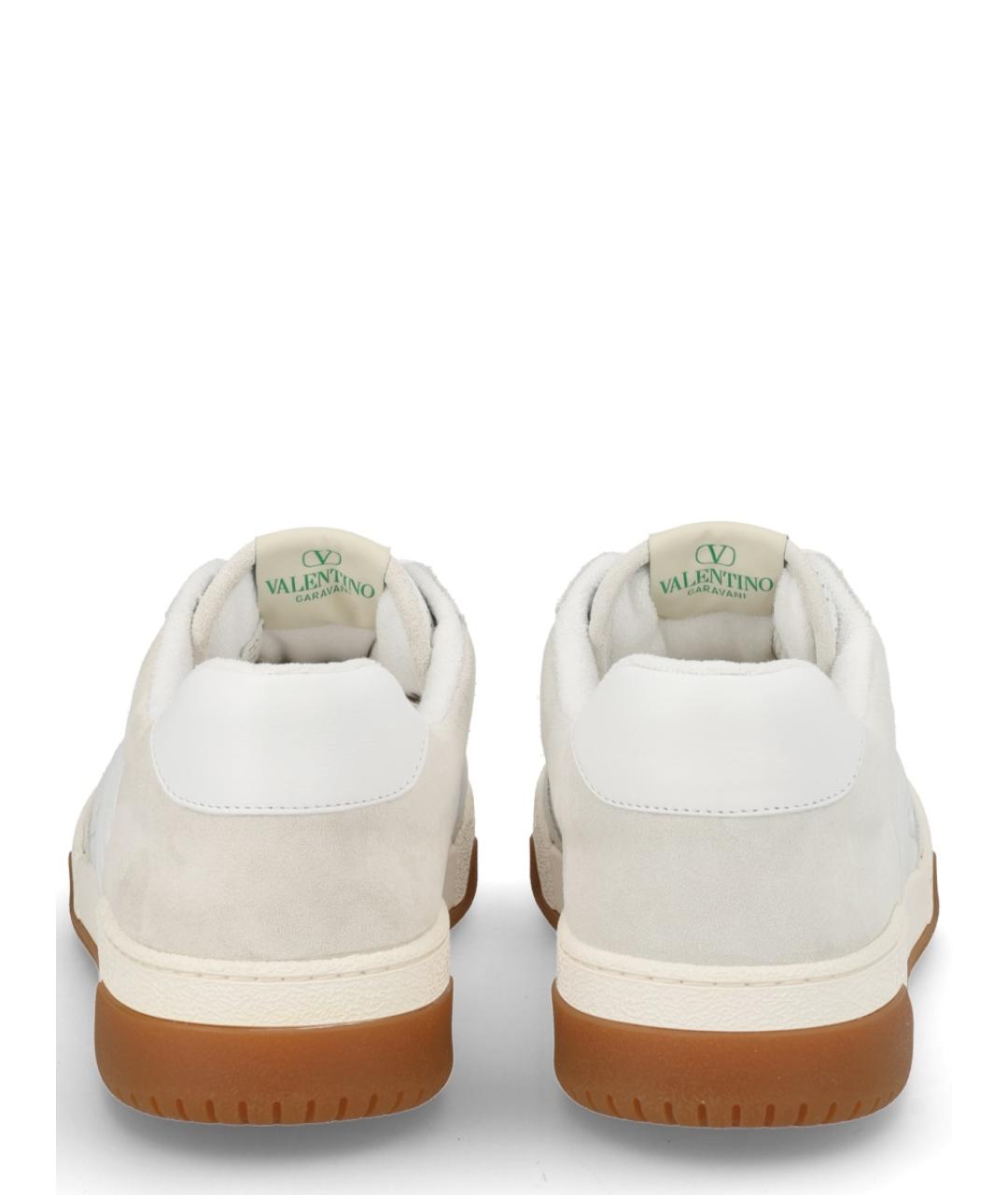 VALENTINO Белые кожаные низкие кроссовки / кеды, фото 4