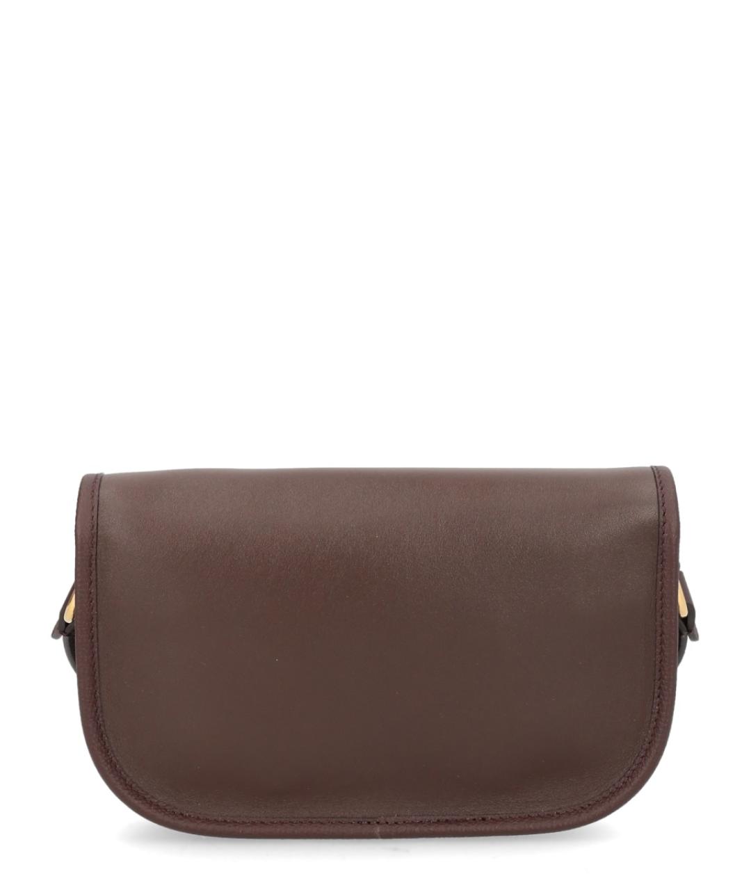 VALENTINO Коричневая кожаная сумка на плечо, фото 2